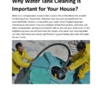 The Importance Of Regular Water Tank Cleaning For Health And Safety